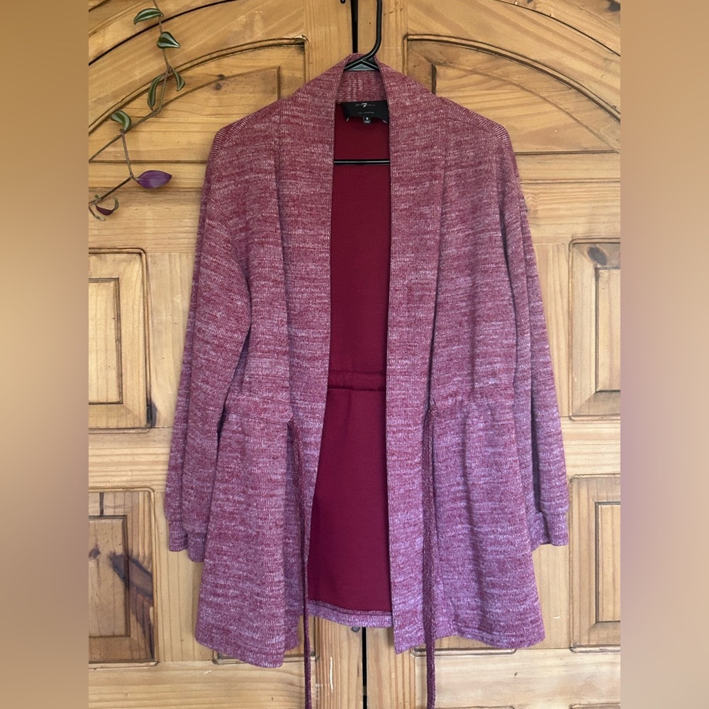 7 FOR ALL MANKIND Raspberry Cardigan - Picture 3 of 7